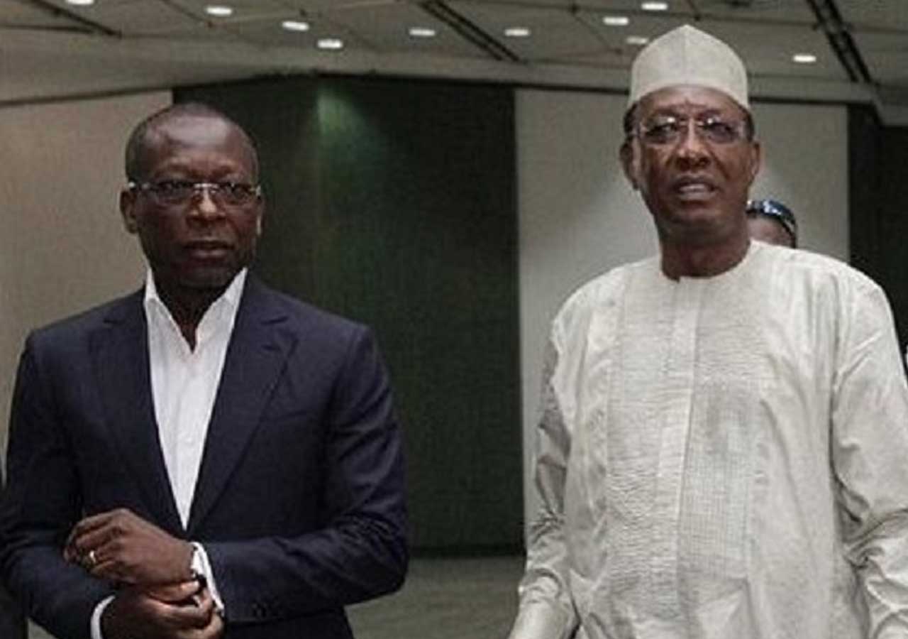 Le Béninois Patrice Talon et son homologue du Tchad, le maréchal Idriss Deby Itno (DR)