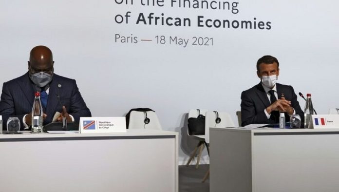 Macron et Tshisekedi lors du sommet sur les économies africaines en France