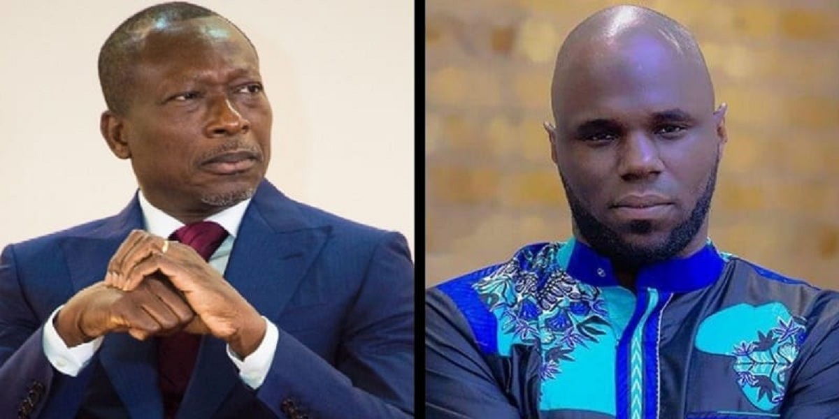 Le président béninois Patrice Talon et l'activiste panafricaniste Kemi Séba