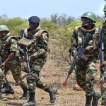 Des éléments des forces spéciale sénégalaises en plein exercice de combat