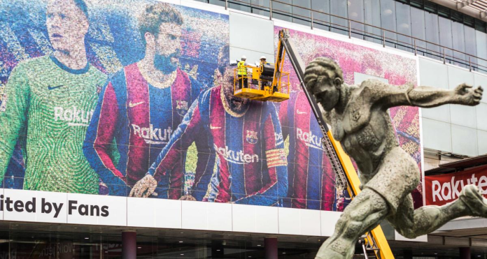 Barça : le visage de Lionel Messi effacé du Camp Nou