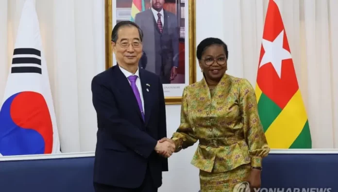 Han Duck-Soo PM Corée du Sud au Togo