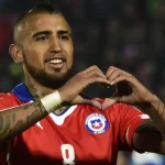 Arturo Vidal avec le maillot du chili