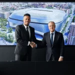 Eder Militao avec le président du Real Madrid