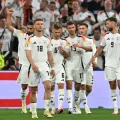 Des joueurs de l'Allemagne célèbrent un but lors l'Euro 2024 @MIGUEL MEDINA, AFP