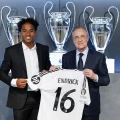 Endrick et le président du Real Madrid, Florentino Perez