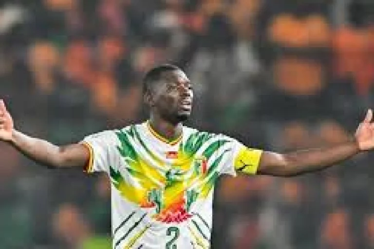 Le capitaine de l'équipe nationale du Mali, Hamari Traoré lors de la CAN 2024. AFP - ISSOUF SANOGO