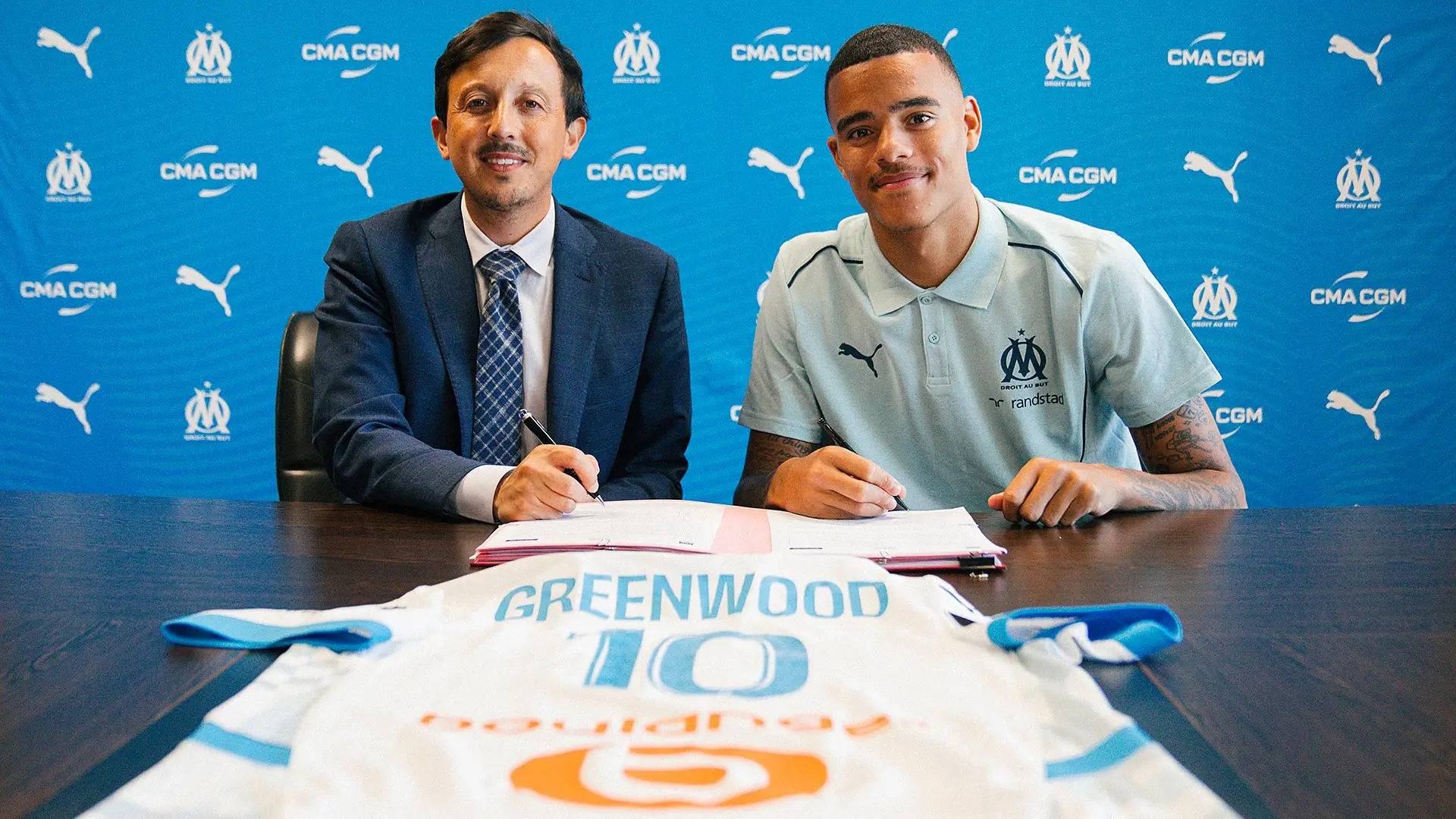 Mason Greenwood et le président de l'OM @om.fr