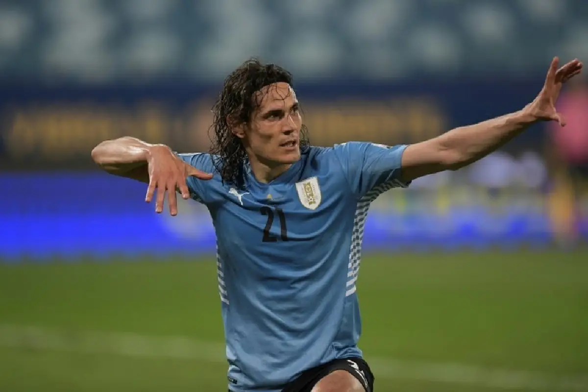 Edinson Cavani sous le maillot de l'Uruguay @AFP